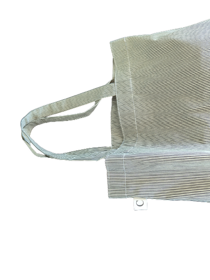 Shopping Tote Bag - Green Stripe -S